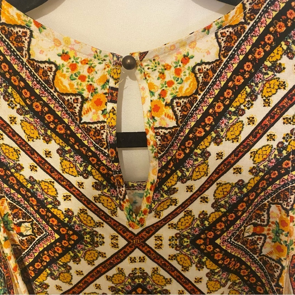 New Altar’d State dress Small Shift Boho Cottagecore Floral Patchwork Retro - Picture 6 of 9